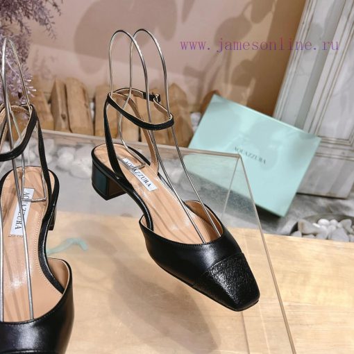 𝑨𝑸𝑼𝑨𝒁𝒛𝒖𝒓𝒂 𝟐𝟒𝒔𝒔  🤍 Top notch square toe women's high heels, this "FrenchFlirt" mid heel shoe q3imsgfi - Image 6