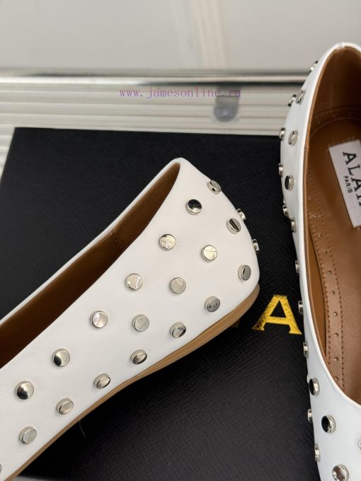 AlAIA | AlAIA 25ss Early Spring New ProductRivet metal head flat bottomed single shoeThis seooq0hkui - Image 7