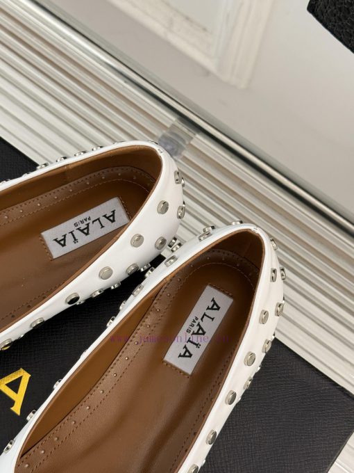 AlAIA | AlAIA 25ss Early Spring New ProductRivet metal head flat bottomed single shoeThis seooq0hkui - Image 9