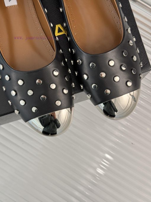 AlAIA | AlAIA 25ss Early Spring New ProductRivet metal head flat bottomed single shoeThis se9m2et64v - Image 8