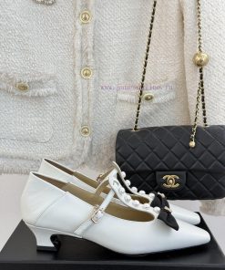 Chanel | Chanel 25C Early Spring New ProductDouble C color blocked bow pearl Mary Jane shoesnw8vqu5g