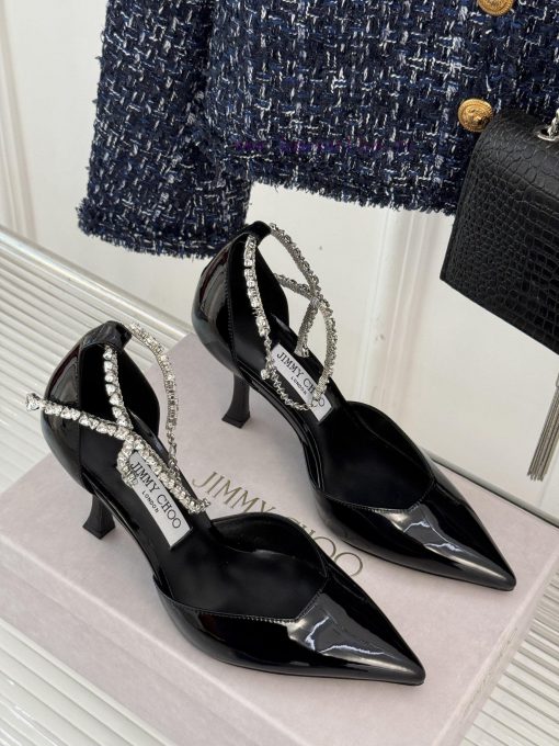 Jimmy Choo | Jay Chou's Classic Diamond Chain High HeelsOur JC family always maintains supersl7fl4ph - Image 4