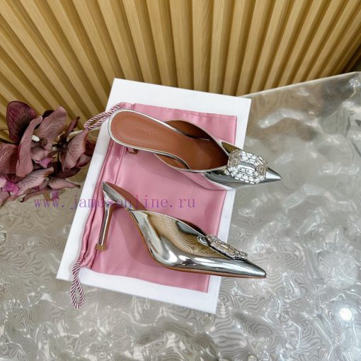 Amina Muaddi2024's new Charlotte series high heels have sharp edges and slanted square headssptqbdsa - Image 4