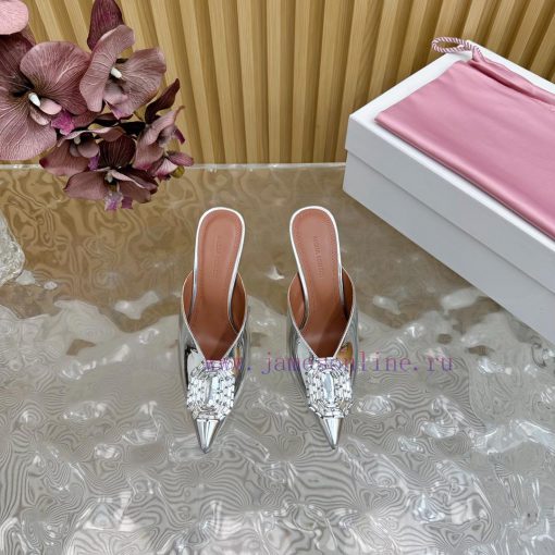 Amina Muaddi2024's new Charlotte series high heels have sharp edges and slanted square headssptqbdsa - Image 5