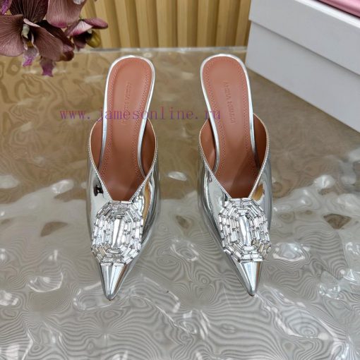 Amina Muaddi2024's new Charlotte series high heels have sharp edges and slanted square headssptqbdsa - Image 6