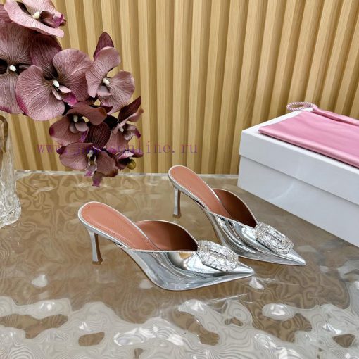 Amina Muaddi2024's new Charlotte series high heels have sharp edges and slanted square headssptqbdsa - Image 10