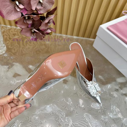 Amina Muaddi2024's new Charlotte series high heels have sharp edges and slanted square headssptqbdsa - Image 12