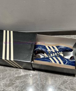Wales Bonner x adidas originals Samba "Collegiate Navy Night Red" navy blue with crocodile e4nvsf0s1