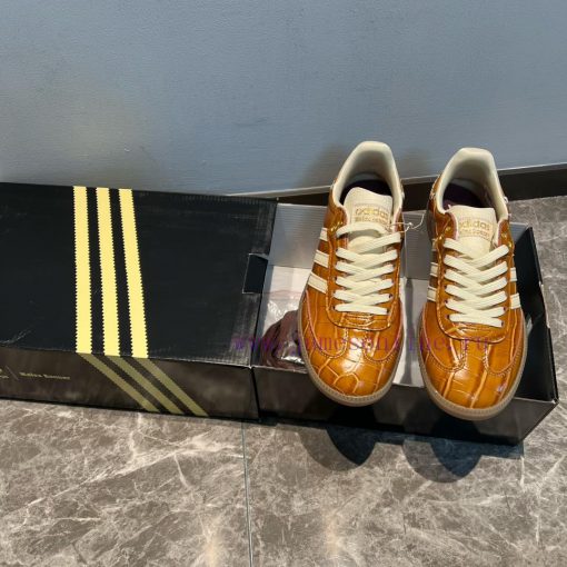 Wales Bonner x Adidas Originals Samba "Wonder White Night Brown" with crocodile embossed extpvq0wtwd - Image 5
