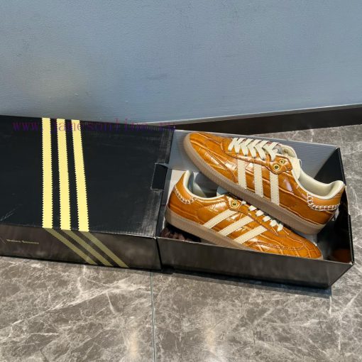 Wales Bonner x Adidas Originals Samba "Wonder White Night Brown" with crocodile embossed extpvq0wtwd - Image 7