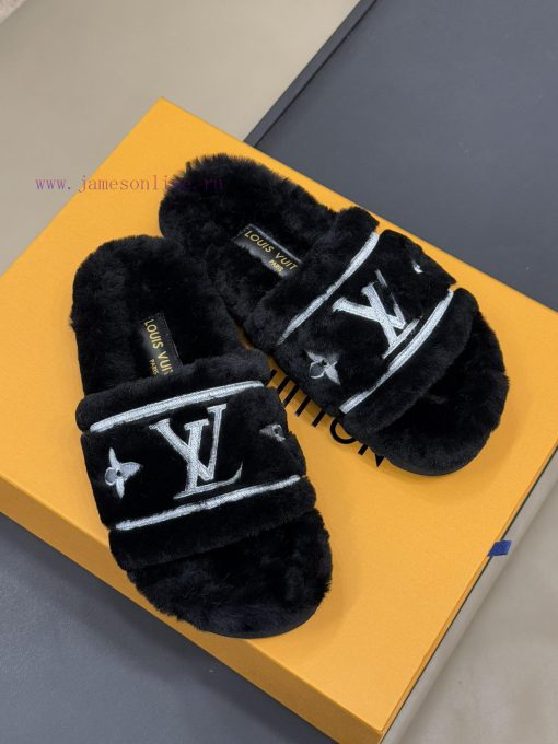 Top qualitylv fw24 new arrival～LV 24 autumn/winter new fur slippersCute and exquisite, comforjp7wjgw - Image 3