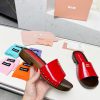 p. Miu Miu's new cool slippers, clog slippers, fashionable and casualImported soft cowhide w2fjlbcwz