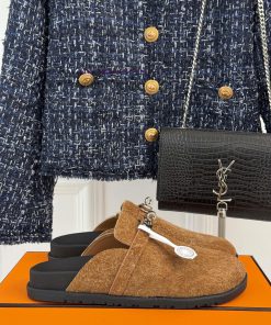 Male size 10Hermer/Hermes Classic Kelly Buckle Bocken SlippersA must-have for autumn and win6jezcrxt