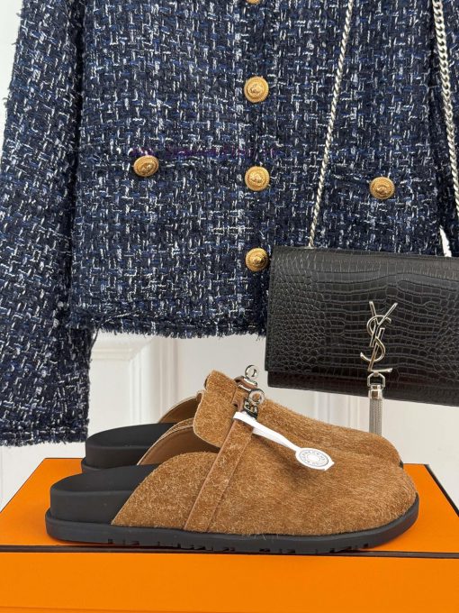 Male size 10Hermer/Hermes Classic Kelly Buckle Bocken SlippersA must-have for autumn and win6jezcrxt