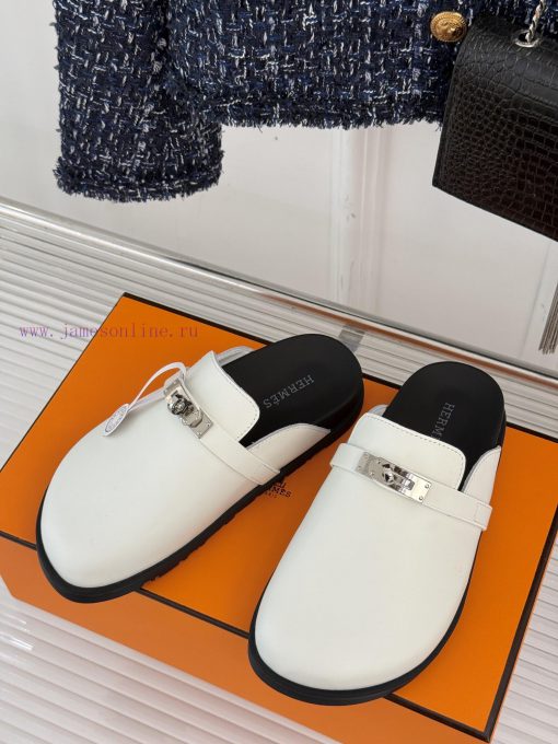 Male size 10Hermer/Hermes Classic Kelly Buckle Bocken SlippersA must-have for autumn and win8qwy4xcm - Image 3