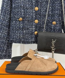Male size 10Hermer/Hermes Classic Kelly Buckle Bocken SlippersA must-have for autumn and win8hv2uyxw