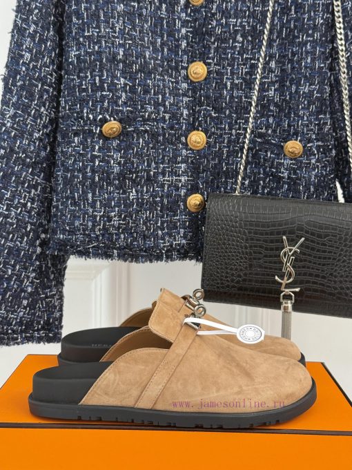 Male size 10Hermer/Hermes Classic Kelly Buckle Bocken SlippersA must-have for autumn and win8hv2uyxw - Image 2