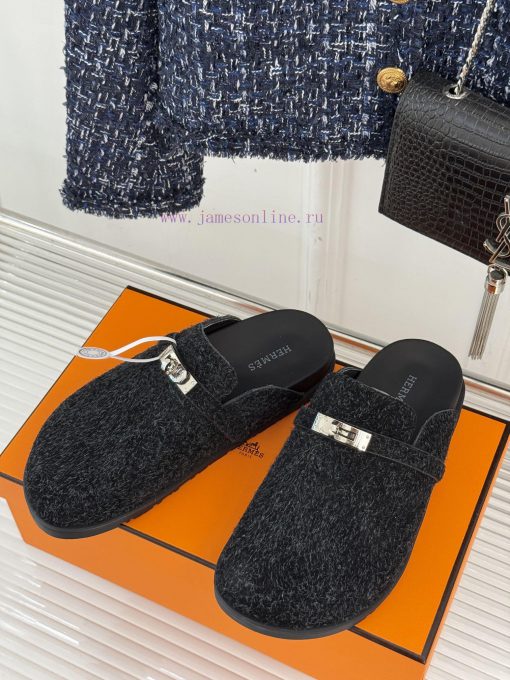 Male size 10Hermer/Hermes Classic Kelly Buckle Bocken SlippersA must-have for autumn and winlex8rh8i - Image 3