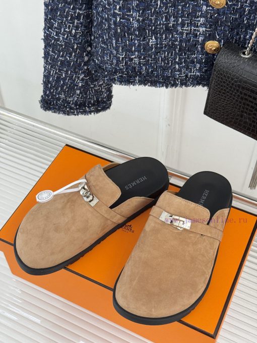 Male size 10Hermer/Hermes Classic Kelly Buckle Bocken SlippersA must-have for autumn and win8hv2uyxw - Image 3