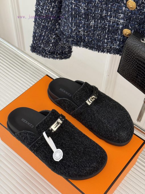 Male size 10Hermer/Hermes Classic Kelly Buckle Bocken SlippersA must-have for autumn and winlex8rh8i - Image 4