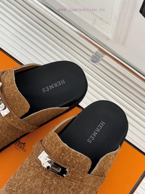 Male size 10Hermer/Hermes Classic Kelly Buckle Bocken SlippersA must-have for autumn and win6jezcrxt - Image 9
