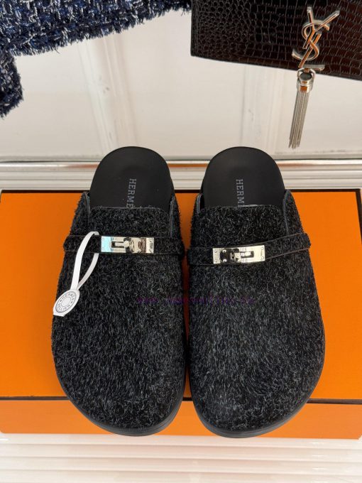 Male size 10Hermer/Hermes Classic Kelly Buckle Bocken SlippersA must-have for autumn and winlex8rh8i - Image 5