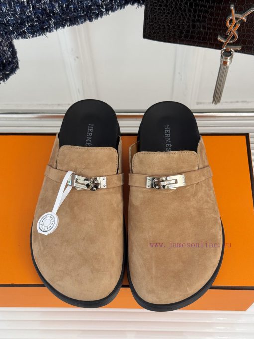 Male size 10Hermer/Hermes Classic Kelly Buckle Bocken SlippersA must-have for autumn and win8hv2uyxw - Image 5