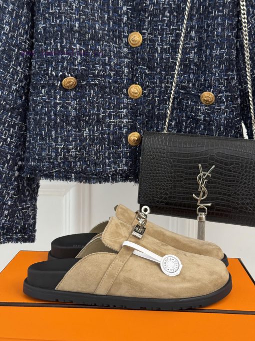 Male size 10Hermer/Hermes Classic Kelly Buckle Bocken SlippersA must-have for autumn and wind7uywadr - Image 2