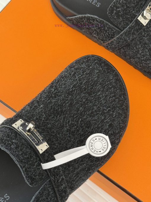 Male size 10Hermer/Hermes Classic Kelly Buckle Bocken SlippersA must-have for autumn and winlex8rh8i - Image 8