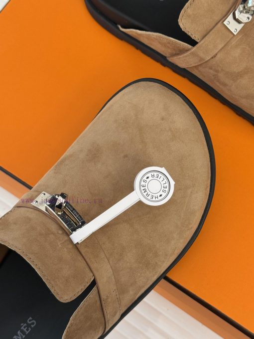 Male size 10Hermer/Hermes Classic Kelly Buckle Bocken SlippersA must-have for autumn and win8hv2uyxw - Image 8