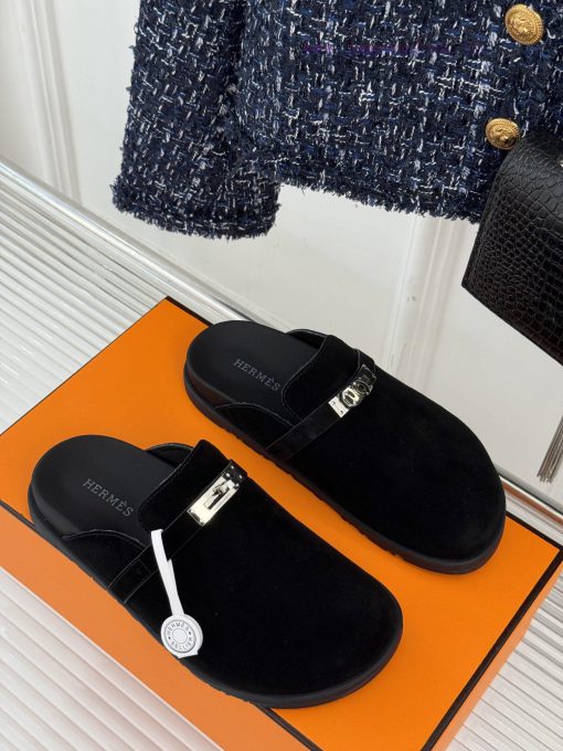 Male size 10Hermer/Hermes Classic Kelly Buckle Bocken SlippersA must-have for autumn and win2p0h2k4f - Image 4