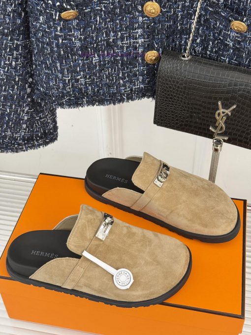 Male size 10Hermer/Hermes Classic Kelly Buckle Bocken SlippersA must-have for autumn and wind7uywadr - Image 4
