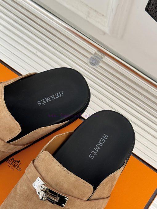 Male size 10Hermer/Hermes Classic Kelly Buckle Bocken SlippersA must-have for autumn and win8hv2uyxw - Image 9