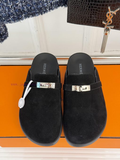 Male size 10Hermer/Hermes Classic Kelly Buckle Bocken SlippersA must-have for autumn and win2p0h2k4f - Image 5