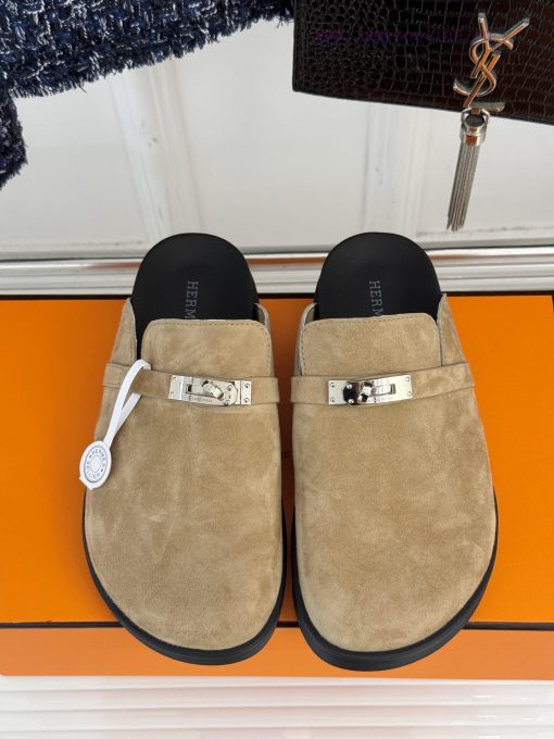 Male size 10Hermer/Hermes Classic Kelly Buckle Bocken SlippersA must-have for autumn and wind7uywadr - Image 5