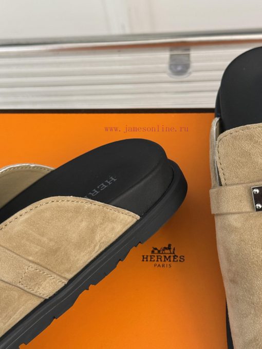 Male size 10Hermer/Hermes Classic Kelly Buckle Bocken SlippersA must-have for autumn and wind7uywadr - Image 7