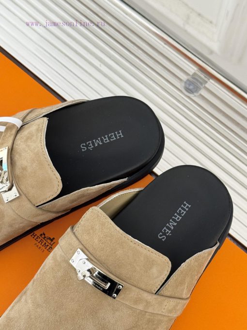 Male size 10Hermer/Hermes Classic Kelly Buckle Bocken SlippersA must-have for autumn and wind7uywadr - Image 9