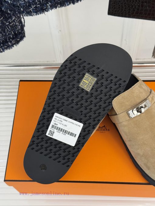 Male size 10Hermer/Hermes Classic Kelly Buckle Bocken SlippersA must-have for autumn and wind7uywadr - Image 10