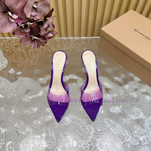 Gianvito Rossi 2024 Classic Pointed PVC Film High Heels Half Drag————————————Its appearance 2gr87n50 - Image 6