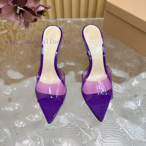 Gianvito Rossi 2024 Classic Pointed PVC Film High Heels Half Drag————————————Its appearance 2gr87n50 - Image 7