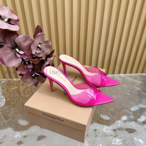 Gianvito Rossi 2024 Classic Pointed PVC Film High Heels Half Drag————————————Its appearance ir10kw4z - Image 3