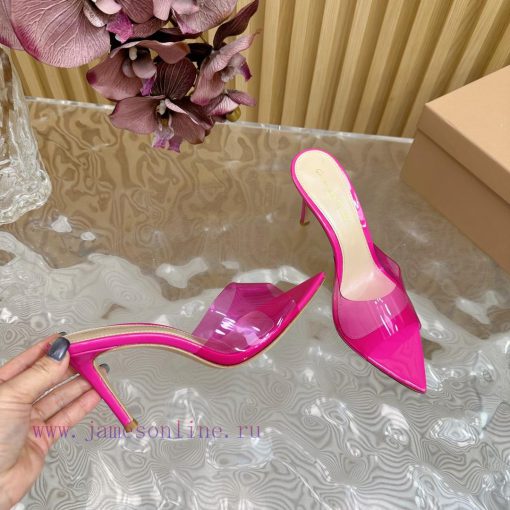 Gianvito Rossi 2024 Classic Pointed PVC Film High Heels Half Drag————————————Its appearance ir10kw4z - Image 9