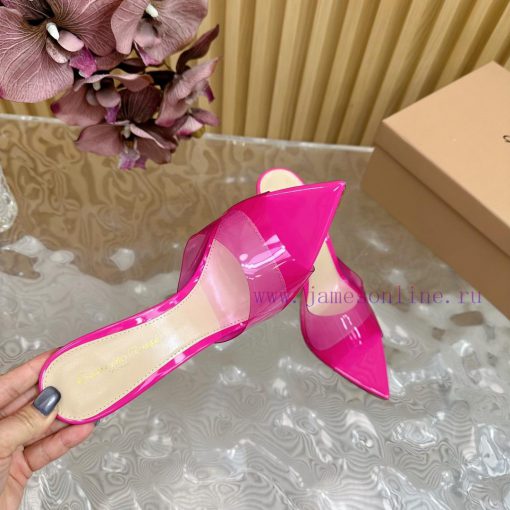 Gianvito Rossi 2024 Classic Pointed PVC Film High Heels Half Drag————————————Its appearance ir10kw4z - Image 11
