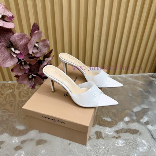 Gianvito Rossi 2024 Classic Pointed PVC Film High Heels Half Drag————————————Its appearance im1jnefm - Image 3
