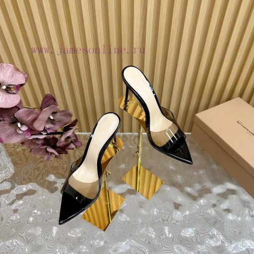 Gianvito Rossi 2024 Classic Pointed PVC Film High Heels Half Drag————————————Its appearance 3c3h0i4m - Image 2