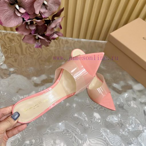 Gianvito Rossi 2024 Classic Pointed PVC Film High Heels Half Drag————————————Its appearance h2v8wovj - Image 10