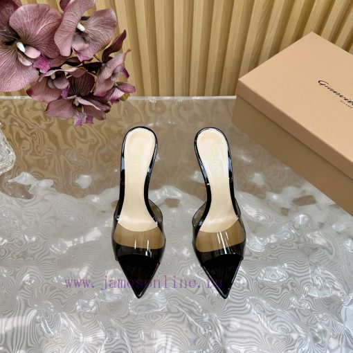 Gianvito Rossi 2024 Classic Pointed PVC Film High Heels Half Drag————————————Its appearance 3c3h0i4m - Image 6