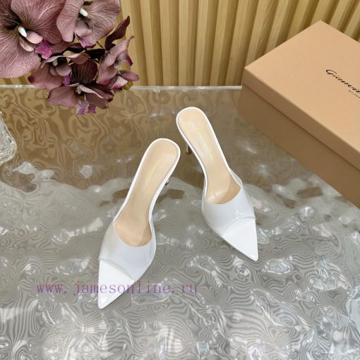 Gianvito Rossi 2024 Classic Pointed PVC Film High Heels Half Drag————————————Its appearance im1jnefm - Image 8