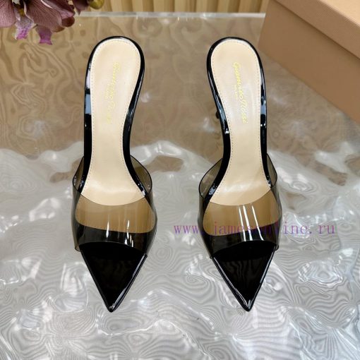 Gianvito Rossi 2024 Classic Pointed PVC Film High Heels Half Drag————————————Its appearance 3c3h0i4m - Image 7