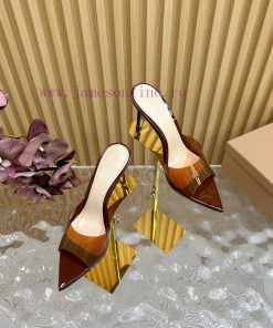 Gianvito Rossi 2024 Classic Pointed PVC Film High Heels Half Drag————————————Its appearance osb3im97